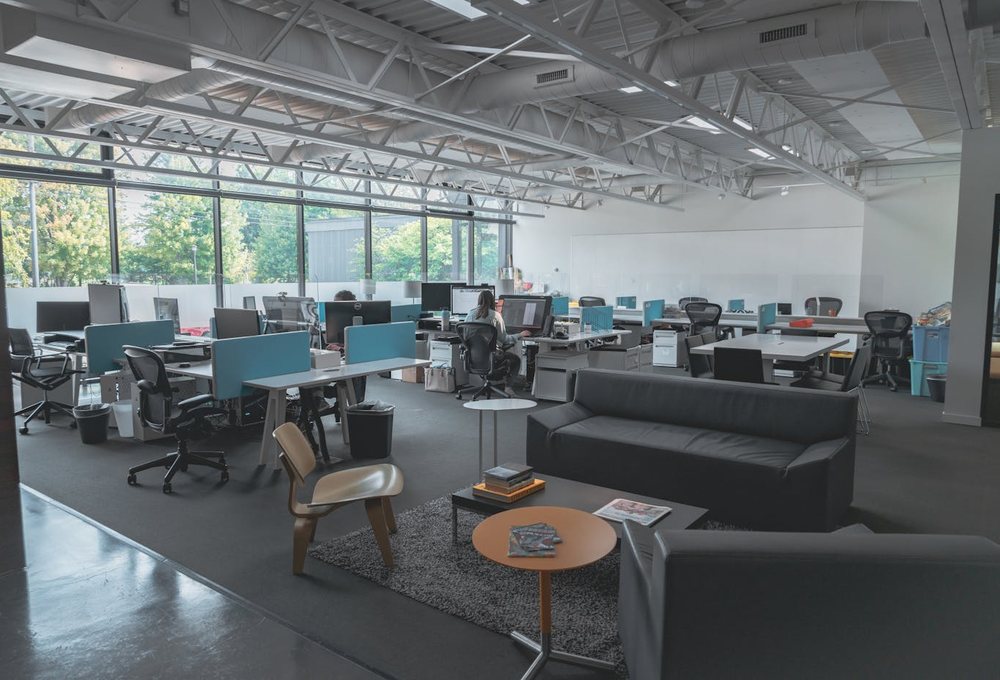 Clean modern office space in Alaska