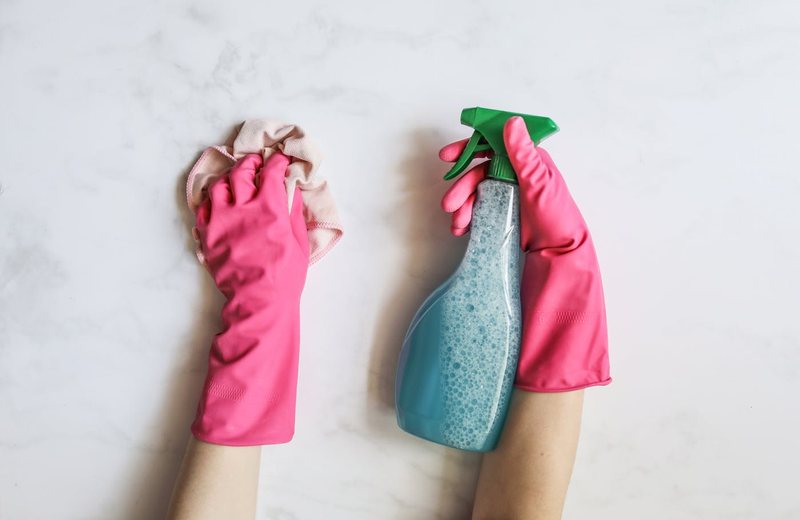 Deep cleaning with professional supplies