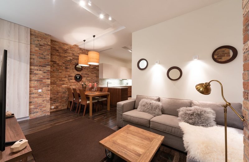 Tidy, freshly cleaned living room in a Mat-Su Valley home